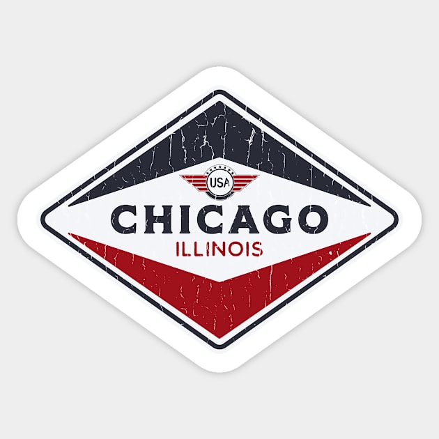 Chicago Illinois Badge Sticker by dk08